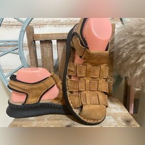 Men’s Faded Glory Chunky Y2K Leather Carlos 2 Sandals Sz 6 NEW